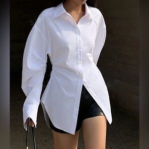 Women's White Button Down Shirt